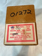 Young bros stamp works letter set A-Z plus period 1/8