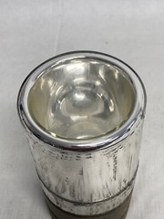 Lab 350mL Cylindrical Glass Aluminum Dewar Flask 70mm ID 120mm Depth