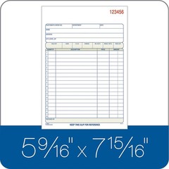 3-Part Carbonless Sales Order Book, 50 Sets per Book, Wraparound Cover, 250 Tota