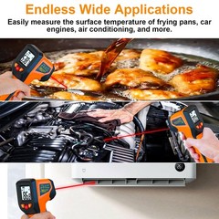 Laser Infrared Thermometer Gun -58F to 1112F IR Temp for HVAC Kitchen Auto