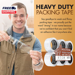 Industrial Grade Clear Packing Tape 12 Rolls 110 Yards per Roll 2″ Wide X 2 Mil