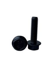 100 pcs M8-1.25×30 Hex Flange Frame Bolt Class 10.9 DIN 6921 Zinc Phosphate Oil