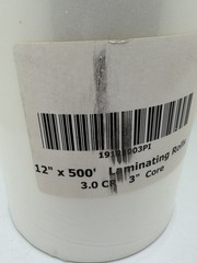 Standard Roll Laminating Film 12″ x 500′ 3″ CORE Gloss Thermal Heat 260-280 3.0