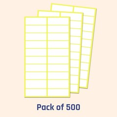 500 White File Folder Labels 1.5 x 0.5 inch Matte Self-Adhesive