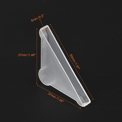 uxcell 20Pcs Plastic Corner Protectors 5x50mm Triangle Shape 5x50mm, White