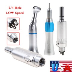Dental Slow Low Speed Handpiece Contra Angle Straight Air Motor 2/4 Holes E-Type