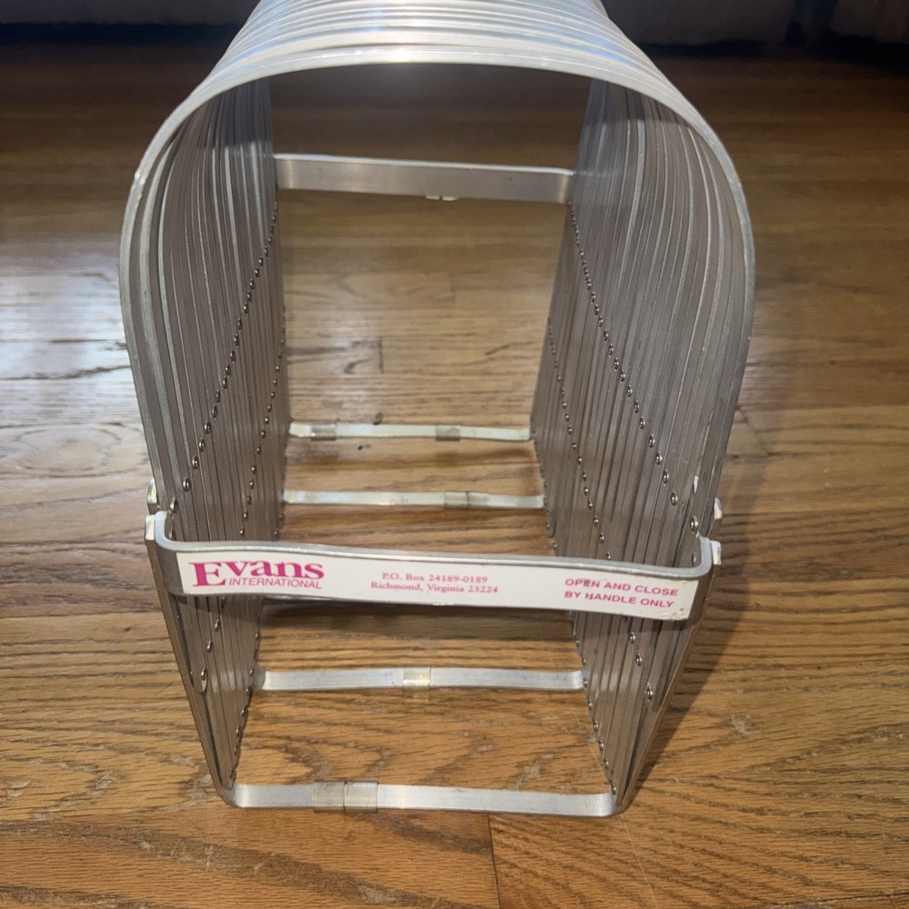 Vintage Evans Specialty Co. Aluminum Accordion Magazine File Holder Expandable