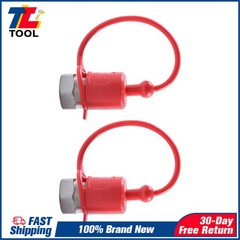 1/2″ Ag Hydraulic Quick Connect Tractor Couplers +Dust Caps Ball Pioneer Style