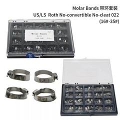 2 Types Orthodontic Dental Roth/MBT First Molar Mouth Tube Bands U2L1 16#-35#