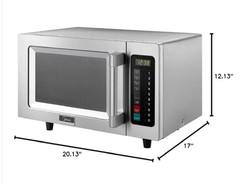 NSF Midea 1025F1A 1000W Light Duty Commercial Microwave Oven, 0.9 Cu Ft, Touch P