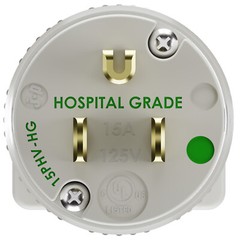 15A 110V Hospital Grade Male Plug 120 Volt Equipment Power Cord End Repair 5-15P
