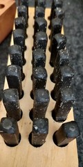UNUSED Young Bros. Stamp Works 3/16 inch Steel Set 27 Letter Characters MADE USA