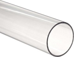 Clear acrylic Plastic Plexiglass Pipe tube 3″ 89 mm fits 3″ PVC fittings 1 foot