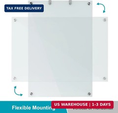 Glass Dry Erase Board, 36 x 24 Inches Magnetic Glass Whiteboard for Wall, 3′ x 2