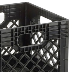 Juggernaut Storage 2-Pack Stackable Heavy Duty Milk Crates with Handles, 16 Q…