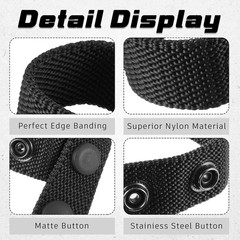 8 Pcs Belt Keepers for Duty Belt 2-1/4 Wide with Double Snaps Nylon Tactical Loo