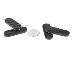 1/2″ x 1-1/2″ Peel & Stick Oval Rubber Feet Waffle Grip Audio Repair Pads