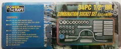 Power Procraft 34 Piece 1/2″ Drive Combination Socket Tool Set SS34B SEALED
