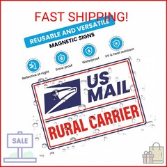 (3 Pack) U.S. Mail Delivery Driver Magnetic Signs U.S. Rural Delivery Carrier Ma