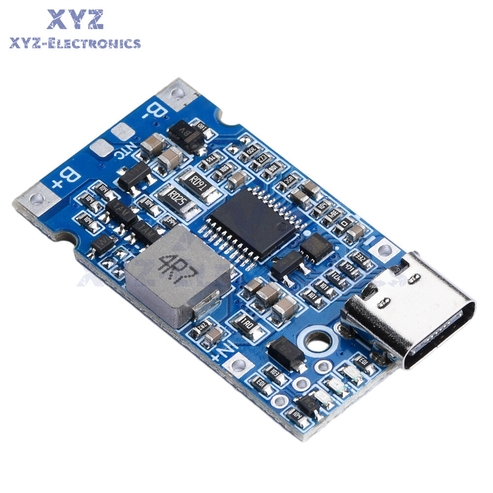 2S 3S 4S BMS 4.5V-15V 18W 2A Li Li-ion Battery Charging Module Type-C USB