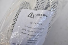 Lot of 12 Pairs Cordova String Knit Gloves PVC Dotted 2 Sided Large Size 3851L