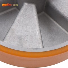 4 Pcs 8″ Aluminum Core Industrial Casters Caster Wheel With Brake 6000lbs Orange