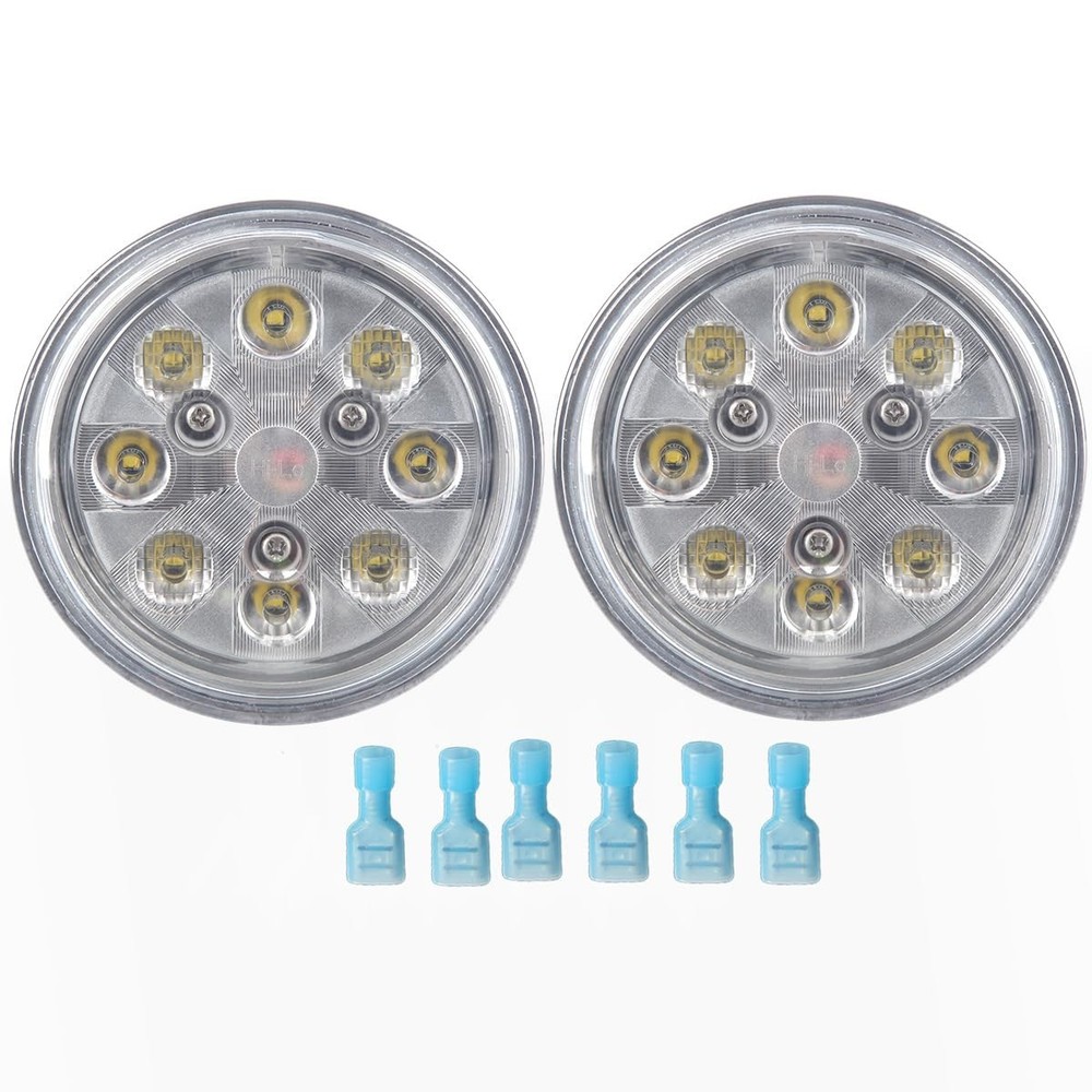 AGP.1978 2Pack 24W Round LED Work Light Hi/Lo Beam for John Deere Tractor 4040