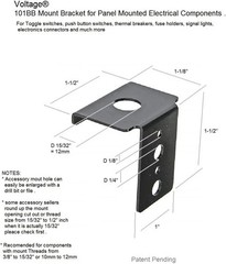 Universal Mounting Bracket For Panel Push Button Breakers Toggle Switches Fus…