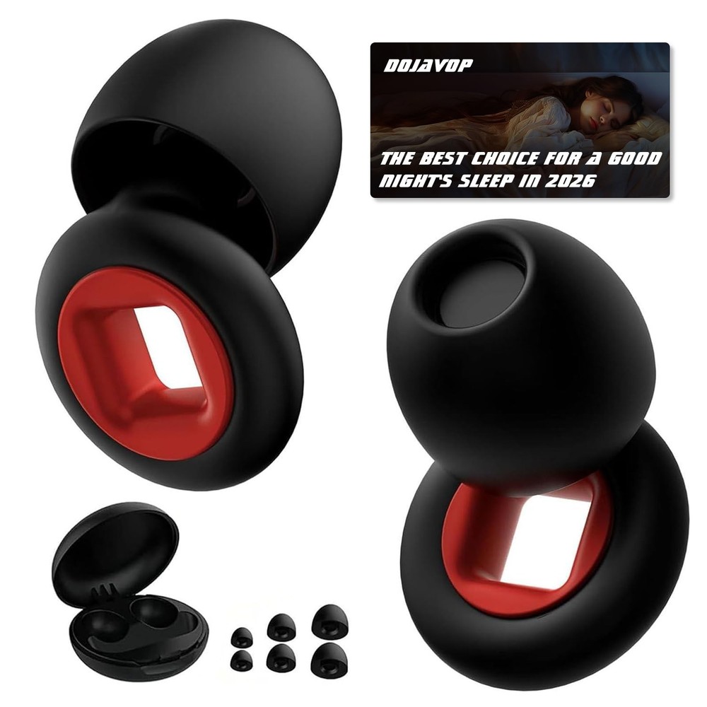 Artevive Earplugs Motorcycle.Earplugs for Sleeping Noise One Size, Black Red