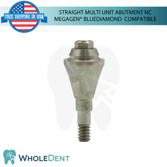 5x Straight Multi Unit Prosthetic Ø4.8mm NC Megagen® BlueDiamond Compatible