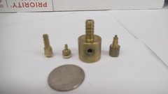 Brass vacuum venturi assy, 40 to 60 PSI in, 18 to 22 HG out, nos