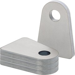 Weld Tabs, 1/2″ Hole Tabs, shock mount Tab, tabs 1/4 thick 4 pcs 4 Pcs Silver