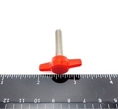 1/4″-20 x 1 1/4″ Thumb Screw T Bolts with Red Butterfly Tee Wing Knob 4 Pack