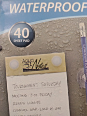 Aqua Boat Notes Waterproof Notepad (MADE IN THE USA) 40 Sheet Pack Aqua Pencil