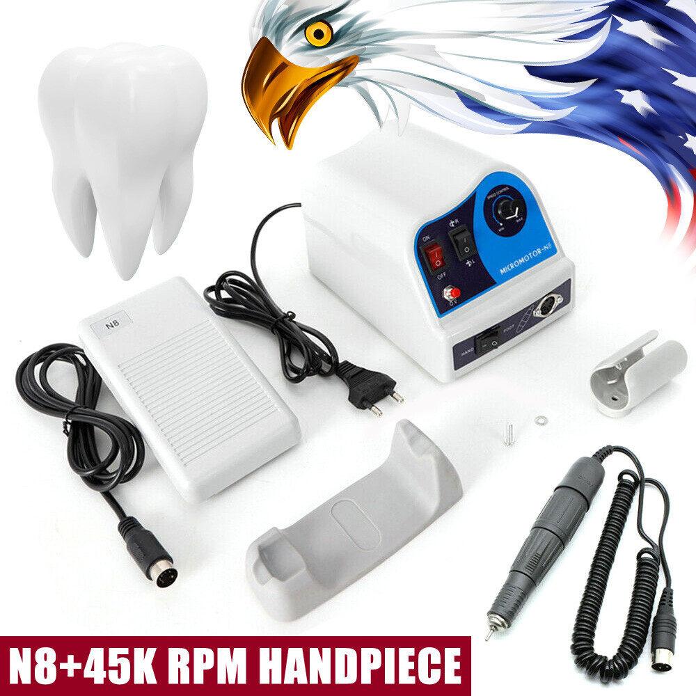 Dental Lab Polishing Handpiece 45K RPM Electric Micromotor N8 Polisher