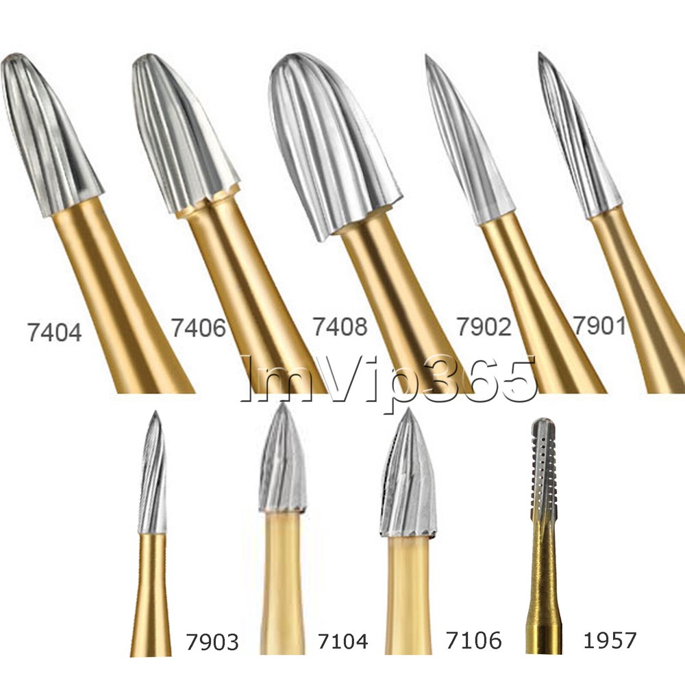 Dental Trimming&Finishing Gold Burs Carbide Burr 7901/7104/7404/7406/1957