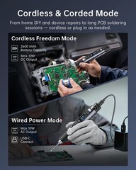 FNIRSI HS-03 Cordless Soldering Iron Kit, 2600mAh Battery, Fast Heating