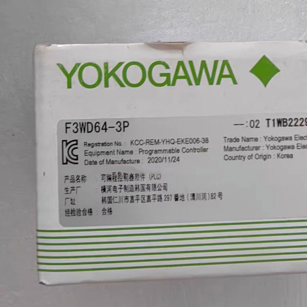 Yokogawa F3WD64-3P PLC Module One New F3WD643P Expedited Shipping