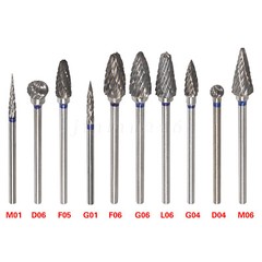 Tungsten Steel Dental Carbide Burs Lab Burrs Tooth Drill 2.35mm Grinder Bits