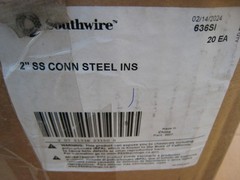 Lot of 4 yes 4 Southwire 636SI 2″ Set Screw EMT Connector with Insulated Throat