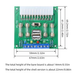 20Pin 24Pin ATX Benchtop Board Computer PC Power Supply Breakout Adapter Module
