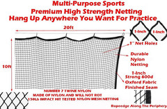 Durable Multi-Sports Practice Netting for Golf – 10ft, 15ft, 20ft Options