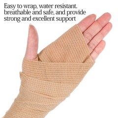 24 Rolls Self Adhesive Bandage Wrap, Vet Wrap 4 Inch 4 x 5 yards, Beige