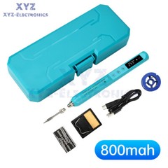 Digital USB Smart Temperature Adjustable Soldering Iron 800mAh battery Portable