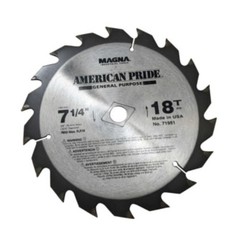 Box Qty: 10 – 7-1/4″ x 18T ATB C1 CarbTip Amer Pride GP Circular Saw Blades