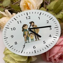 20PCS Sublimation Photo Frame Glossy Round Clock for Heat Press Blank Glass