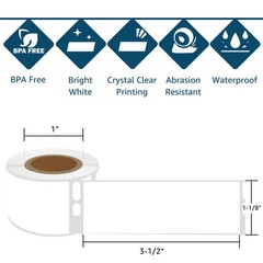 20 ROLLS 1-1/8″ x 3-1/2″ Address 130 Labels P/R 30251 for DYMO LW 310 315