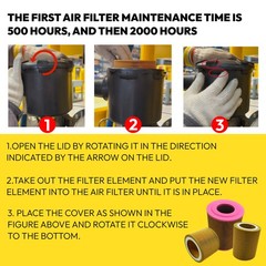 2pcs/Set Air Filter ,Oil Filter for 10HP Screw Air Compressor Replacement Parts