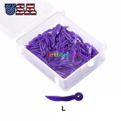 Dental Plastic Wedges Concave Design Arc Diastema Wedge with Hole XS/S/M/L
