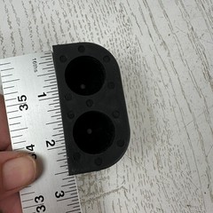 Black Rubber Dual Hole Cable Grommet Firewall Pass-Through Wire Organizer 2.5in